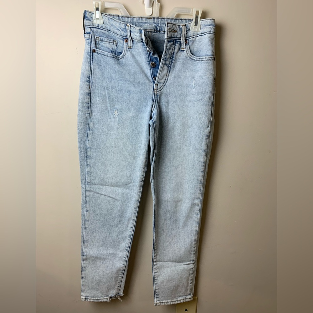 Women’s Old Navy OG Straight Jeans size 2 light wash secret smooth pockets